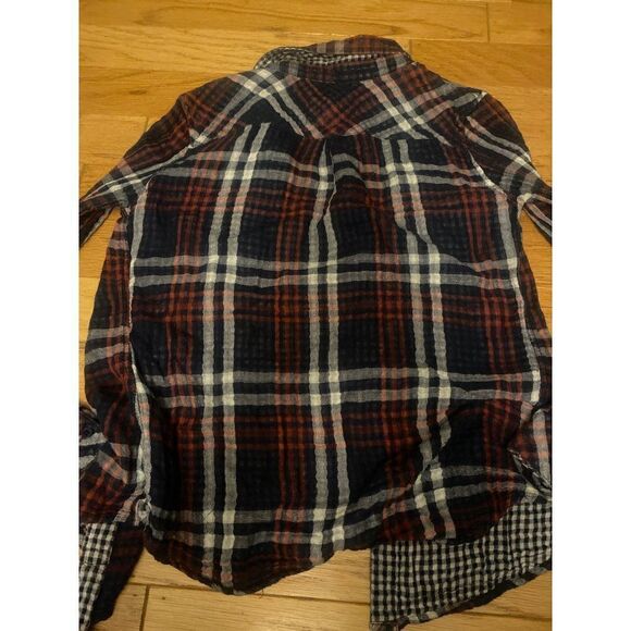 Rails, women's dark plaid long sleeve collared button down casual shirt size sm - Picture 9 of 9